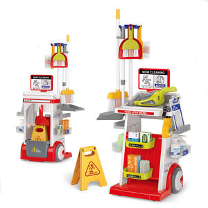 Ensemble d'outils de nettoyage de Simulation en plastique pour enfants maison de jeu avec <span class=keywords><strong>aspirateur</strong></span> balai vadrouille jouets d'hygiène - Product Image 2