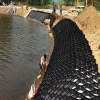 Construction de parkings, renforcement des pentes des berges des rivières, protection contre l'érosion, mur de soutènement en géocell HDPE