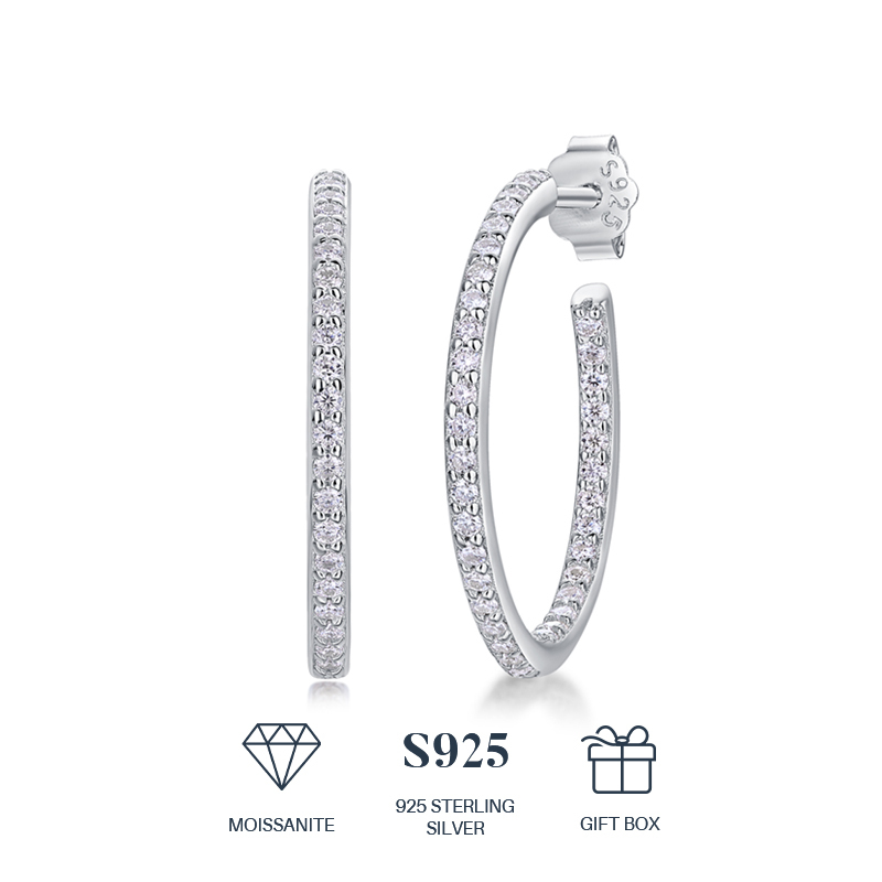 Wholesale 925 Sterling Silver Moissanite Earrings