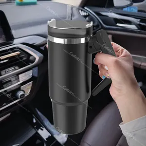 Copo de café para beber, copo de aço inoxidável para carro, copo de água com isolamento a vácuo de 950ml, mais vendido, com tampa