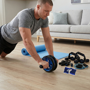 Set <span class=keywords><strong>de</strong></span> Rodillos AB Wheel <span class=keywords><strong>de</strong></span> Hierro para Uso Doméstico, Barra <span class=keywords><strong>de</strong></span> Flexiones, Colchoneta para Rodillas, Cuerda para Saltar, Agarrador <span class=keywords><strong>de</strong></span> Mano, Ejercicio Abdominal y <span class=keywords><strong>de</strong></span> Fuerza Central para Gimnasio <span class=keywords><strong>en</strong></span> <span class=keywords><strong>Casa</strong></span> - Product Image 1