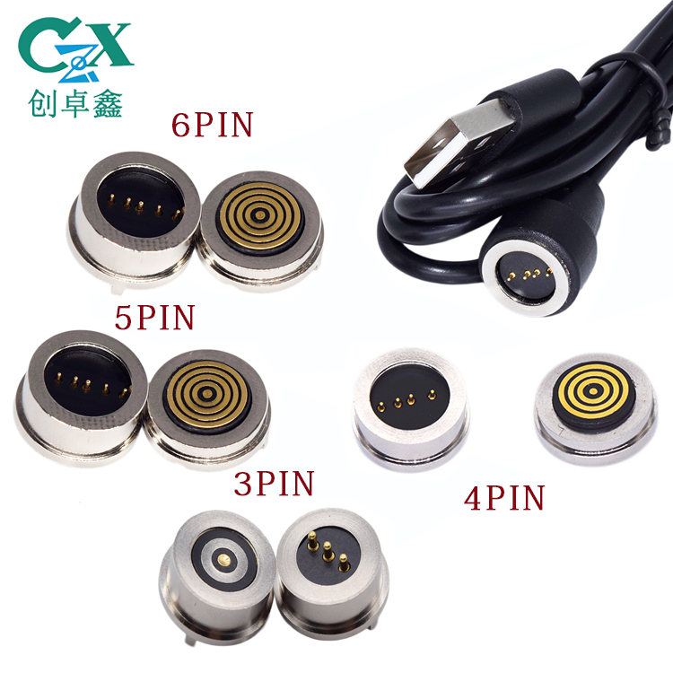 4 Pin Rotatable Round Pogo 6