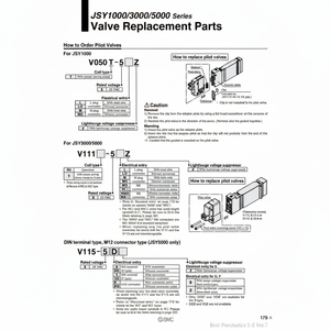 ชิ้นส่วนวาล์วนำร่อง V115-3DO นิวเมติก SMC ชิ้นส่วนวาล์วคุณภาพสูง - Product Image 1