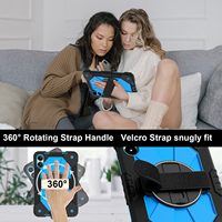 Étui de protection pour Redmi Pad Pro 12.1 Poco Pad 12.1 2024 avec support rotatif à 360°, dragonne et bandoulière, bicolore OEM ODM