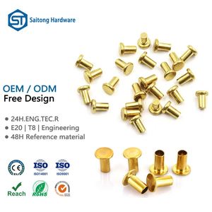 Remaches Tubulares de Latón Rojo Saitong Personalizados M2 M10 Clase 12 con Certificación ISO, Acabado Brillante, Modelo ST-0135, Personalizables para Uso Eléctrico - Product Image 1