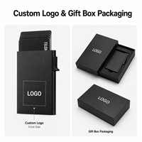 Portefeuille magnétique pour téléphone MagSafe TC101MG avec logo personnalisé, blocage RFID, porte-cartes en aluminium pop-up pour téléphone