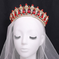 Rosa Bessie couronne de diadème de mariage diadème de princesse en cristal coiffe de bal pour filles