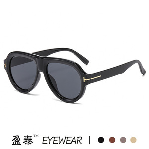 Yingtai Eyewear Large Frame <b>Sunglasses</b> UV400 PC Lens <b>Women's</b> <b>Aviator</b> Style Black - Product Image 5