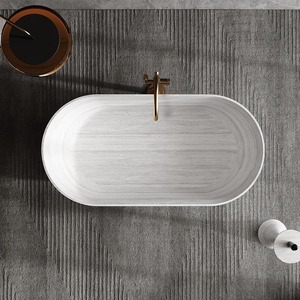 <span class=keywords><strong>Baignoire</strong></span> ovale autoportante en <span class=keywords><strong>pierre</strong></span> artificielle, motif <span class=keywords><strong>imitation</strong></span> marbre, moderne, pour hôtel, maison d'hôtes, salle de bain de luxe - Product Image 4