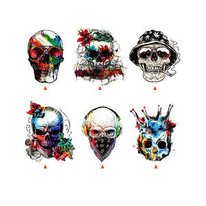 2026 Trendy HTV <strong>Skull</strong> Heat <strong>Transfer</strong> Sheet Stickers Color Various Designs <strong>Iron</strong> <strong>on</strong> <strong>Transfer</strong> for Tt Shirts - Product Image 3