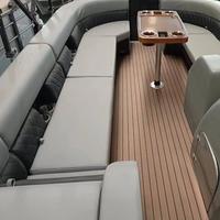 Bateau ponton de luxe Allhouse de 25 pieds, en aluminium renforcé, pour des aventures aquatiques familiales, yacht sportif, coque en aluminium, moteur hors-bord