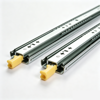 Glissières de tiroir robustes de 53 mm avec verrouillage intégré, montage latéral télescopique, capacité de 220 lb pour camping-car, fourgon utilitaire, boîte à outils, atelier