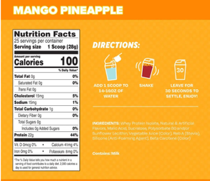 OEM Private Label chiaro di siero di latte isolato <span class=keywords><strong>proteine</strong></span> in polvere senza lattosio cheto in polvere di zucchero Mango sapore di ananas - Product Image 2