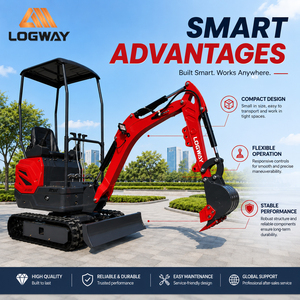 รถขุด EU LOGWAY จัดส่งฟรี 1.2 ตัน บำรุงรักษาง่าย มอเตอร์สองสปีดแบบซ่อน สำหรับโครงการสวนผลไม้ขนาดเล็ก - Product Image 1