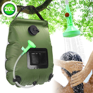 Douche solaire portable 20L pour camping, chauffante, pour voyage en extérieur, sac de douche solaire pour l'été, la plage et la natation - Product Image 2