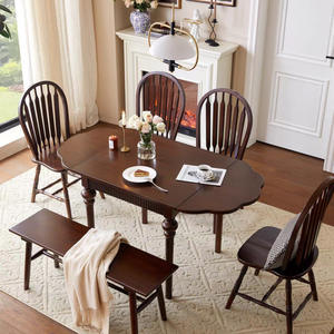 Silla Windsor con Respaldo de Madera Maciza Color Nogal, Silla de Comedor Minimalista para Hogar, Restaurante o Cafetería - Product Image 2