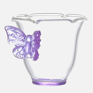 Tazze in Vetro Borosilicato 3D a Forma di Farfalla Colorate, 80ml, Bicchieri per Espresso, Mini Tazze da Caffè - Product Image 1