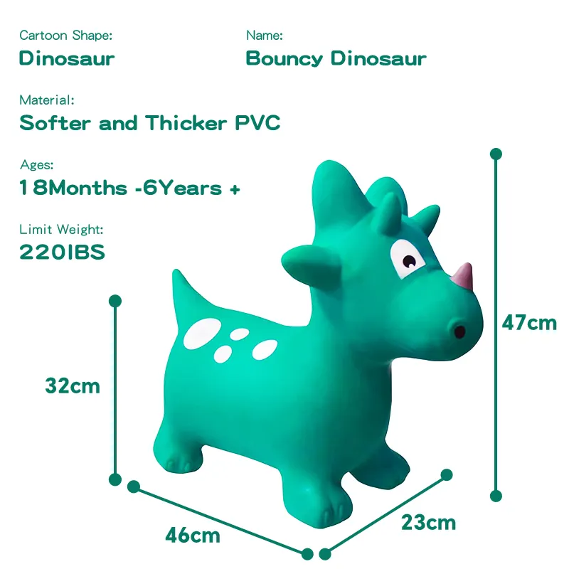 ポンプ付き子供のための弾力のある動物に乗る高品質のゴム製ソフトプレイインフレータブルカラフルなおもちゃOEM ODM