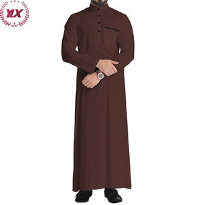 Vente en Gros Thobes Musulmans Islamiques Traditionnels Jubbah Qamis pour Hommes 2023 Vente en Gros Kaftan Arabe de Haute Qualité - Product Image 3