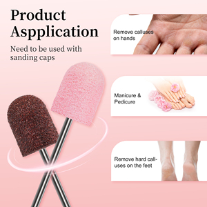 Ensemble de forets à ongles pour pédicure Perceuse à ongles électrique Capuchon de ponçage pour enlever la peau morte Capuchons de ponçage en plastique orange classique - Product Image 4