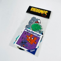 Autocollants promotionnels personnalisés en vinyle découpé à l'emporte-pièce, imperméables, avec logo de marque de dessin animé, pour ordinateurs portables et skateboards