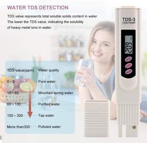 Medidor de Calidad del Agua TDS 3 en Oferta, Precio de Fábrica, Lector de Temperatura TDS PPM con Sonda TDS - Product Image 6