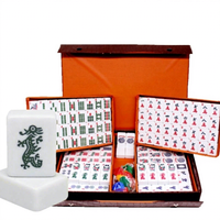 Ensemble de 166 tuiles de mahjong américaines en mélamine, portables, pour un jeu familial de haute qualité