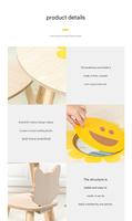 COMMIKI Table ronde en bois avec bureau d'activités pour enfants Montessori meubles d'éducation précoce ensemble de chaises en forme d'arachide pour la maternelle
