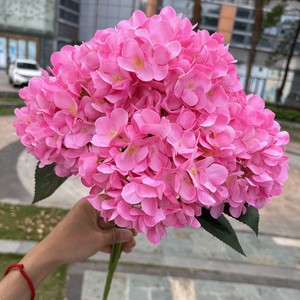 LA016 decorazioni nuziali ortensie bianche di alta qualità con 5 teste di ortensie fatte a mano - Product Image 2