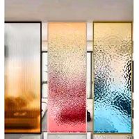 Douche Moderne Personnalisable en Verre Artistique Renforcé avec Cadre en Acier Inoxydable Doré et Brun Dégradé – Épaisseur et Design Durable pour une Utilisation Facile