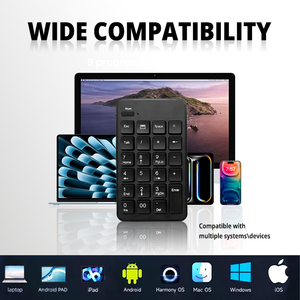 2.4G Number Pad Ultra-thin Wireless Numpad USB Rechargeable <strong>Numeric</strong> <strong>Keypad</strong> IOS Android Window Digital <strong>Keyboard</strong> - Product Image 6
