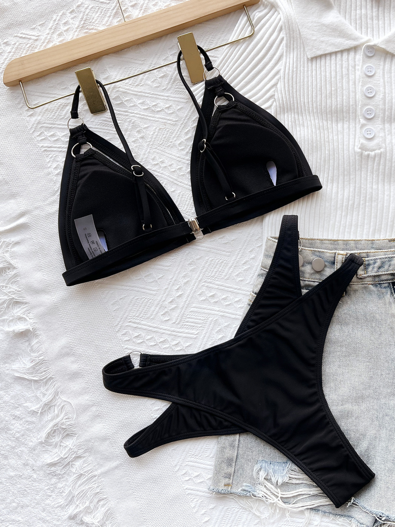 Sexy Black 2 Piece Bikini - Modest Bathing Suits for Women