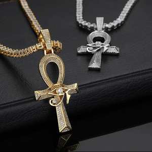 2023 UWIN Ankh <span class=keywords><strong>Cruz</strong></span> colgante Ojo de Horus Ankh collar antiguo egipcio Hip Hop joyería <span class=keywords><strong>amuleto</strong></span> - Product Image 1