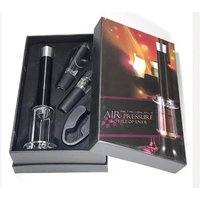 WELLFLYER WK-058 vente en gros d'accessoires pour le vin ensemble de goupilles ouvre-vin à pression d'air bouchon de vin avec verseur Kit boîte-cadeau personnalisée