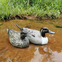 Leurre de chasse réaliste en caoutchouc souple EVA 3D, canard grégris, simulation d'oiseau léger pour jardin et aménagement paysager, personnalisé en usine