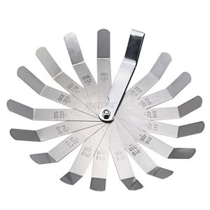 Aço inoxidável <span class=keywords><strong>Feeler</strong></span> Medidor <span class=keywords><strong>Metric</strong></span> 0.127-0.508mm 0.005-0.020 Polegada Válvula Offset <span class=keywords><strong>Feeler</strong></span> <span class=keywords><strong>Gauge</strong></span> Alta Resistência 16 Lâmina Fácil de Usar - Product Image 2