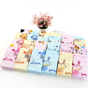 Toalla facial de gasa de algodón, 25x50 cm, estampado de dibujos animados, absorbente, uso doméstico para niños - Product Image 1
