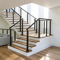 Kit de quincaillerie pour garde-corps en câble d'acier inoxydable à hauteur personnalisée, balustrade en câble métallique pour projets d'escaliers, de balcons et de terrasses