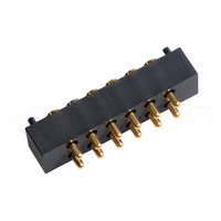 Conector Pogo Pin HYTEPRO C712 Chapado en Oro de 12 Pines con Resorte para Drones, Robots, Dispositivos Médicos y de Salud