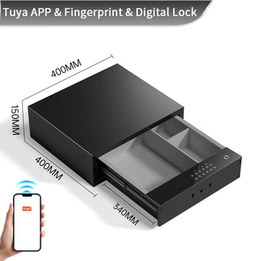 CEQSAFE Smart Wardrobe Accessories Fashion Safe <b>Box</b> Drawer Fingerprint Safe <b>Box</b> Big Led Display Fingerprint Safe <b>Box</b> for Home - Product Image 1