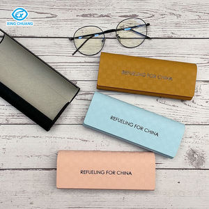 מכירת יצרן מארז משקפי קריאה משולש מחוסמ אופטי מארז משקפיים סט מארז משקפיים מעור לוגו מותאם אישית - Product Image 3