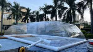 Couverture gonflable faite sur commande de <span class=keywords><strong>piscine</strong></span> Couverture gonflable transparente de <span class=keywords><strong>piscine</strong></span> de bulle d'air Bâche de PVC de dôme - Product Image 2