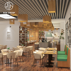 Ensemble de table et de chaises de restaurant commercial en bois avec revêtement en cuir, table de restauration rapide, sièges de banquette, meubles de banquette - Product Image 4