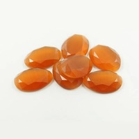 Forme ovale bon marché, perles colorées œil de chat, Cabochon en pierre noire plate, vente en gros