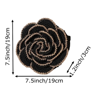 Sac à main en paille 3D Camélia pour femme, pochette florale chic, sac à bandoulière exquis avec chaîne détachable pour bal, rendez-vous galant et festival - Product Image 2