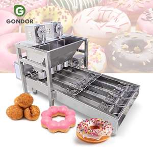 Semi Automatic Gas Jam Ring Berliner French Cruller Industrial Bakery Doughnut Making Glazer Machine Fryer High Productivity - Product Image 1