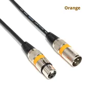 Câble audio transfrontalier avec connecteur XLR Cannon à gaine PVC colorée, mâle-femelle, en cuivre sans oxygène et cuivre nu, pour microphone et mixage