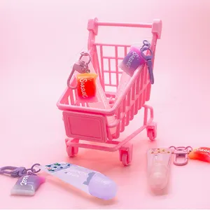 Lucidalabbra con portachiavi con confezione personalizzata accessori portachiavi lucidalabbra chiaro per bambini naturale vegano rosa impermeabile CE