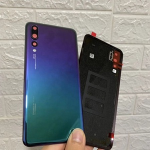 Coque arrière complète en verre pour <span class=keywords><strong>Huawei</strong></span> <span class=keywords><strong>p20</strong></span> <span class=keywords><strong>pro</strong></span>, couvercle de <span class=keywords><strong>batterie</strong></span>, avec objectif pour appareil photo - Product Image 1