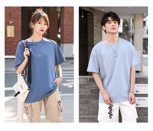 <span class=keywords><strong>T</strong></span>-shirt in cotone traspirante, Logo personalizzato, 200gsm, 100%, cotone, tinta unita, maniche corte Unisex da uomo e da donna - Product Image 6